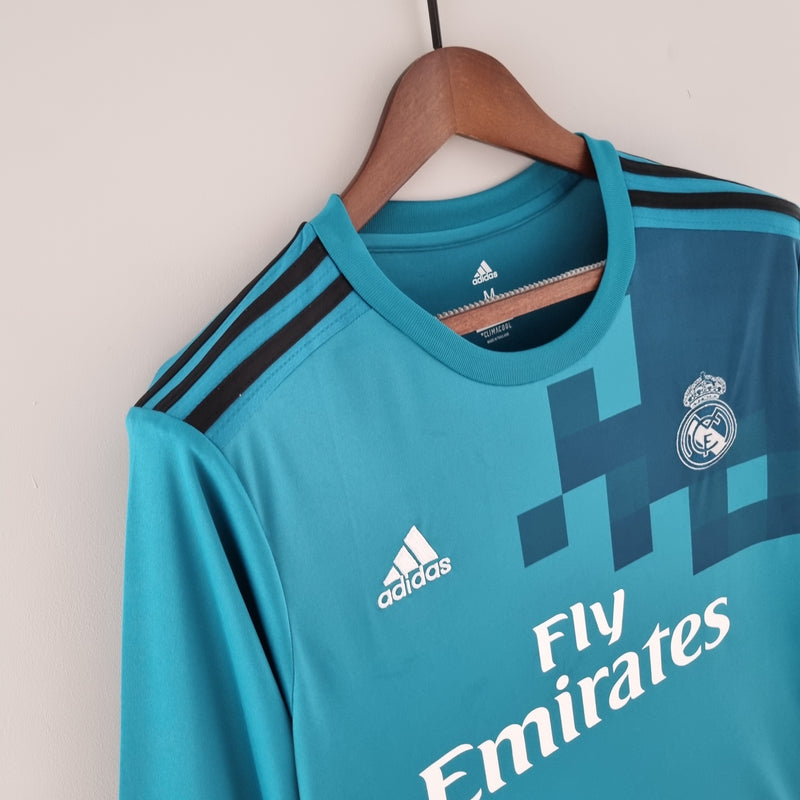 Real Madrid 17/18 Long Sleeve Shirt - Blue