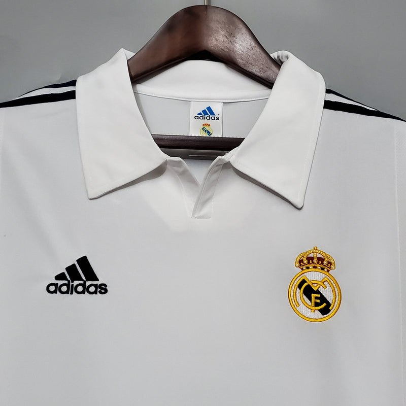 Real Madrid 2002 Long Sleeve Jersey - White