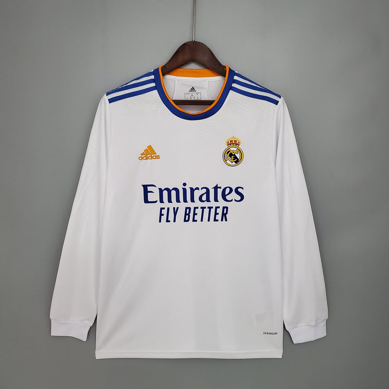 Real Madrid 21/22 Long Sleeve Shirt - White