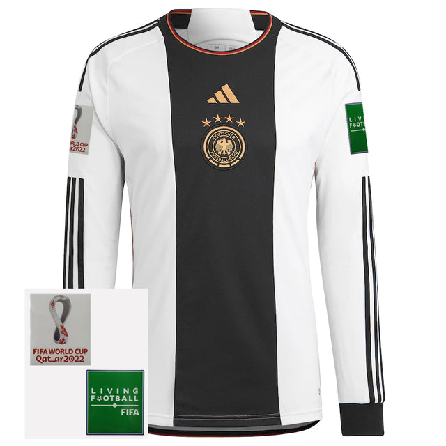 Maillot à manches longues de l'équipe nationale d'Allemagne I 2022 [avec patch] - Blanc