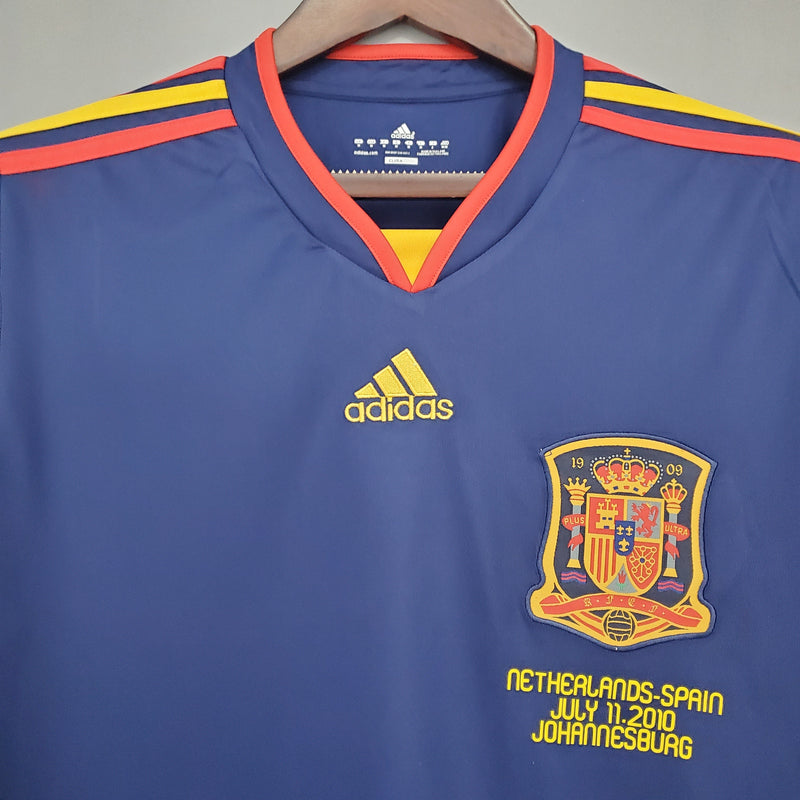 Maillot à manches longues de l'équipe nationale d'Espagne II 2010 - Bleu