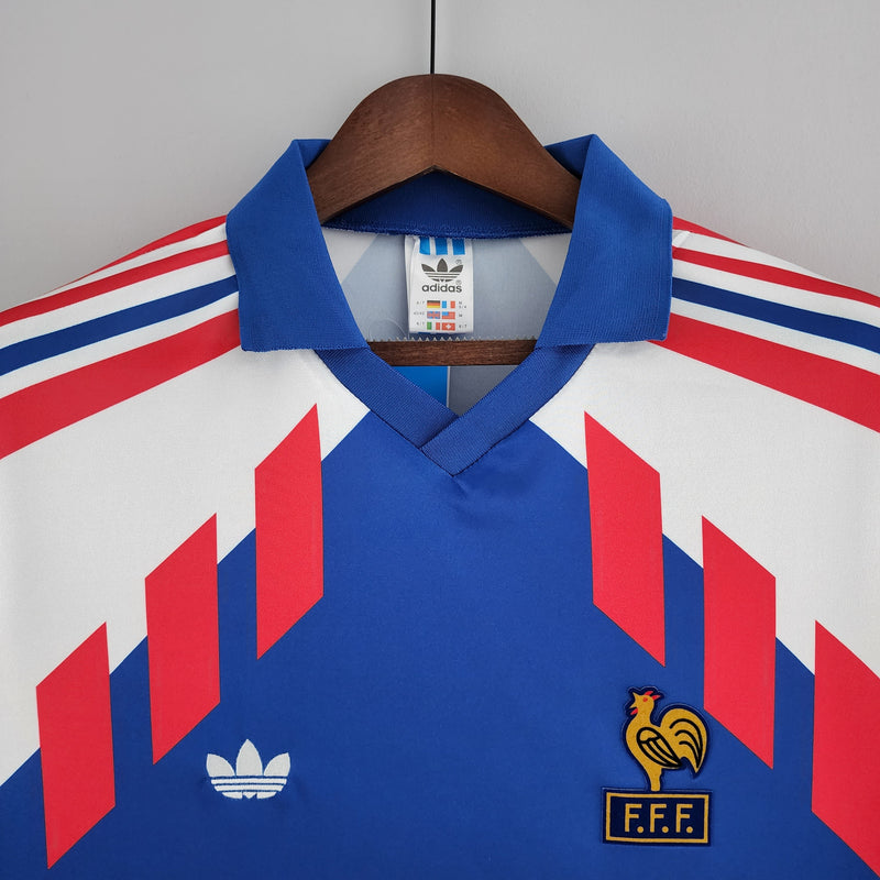 France 88/90 National Team Long Sleeve Jersey - Blue