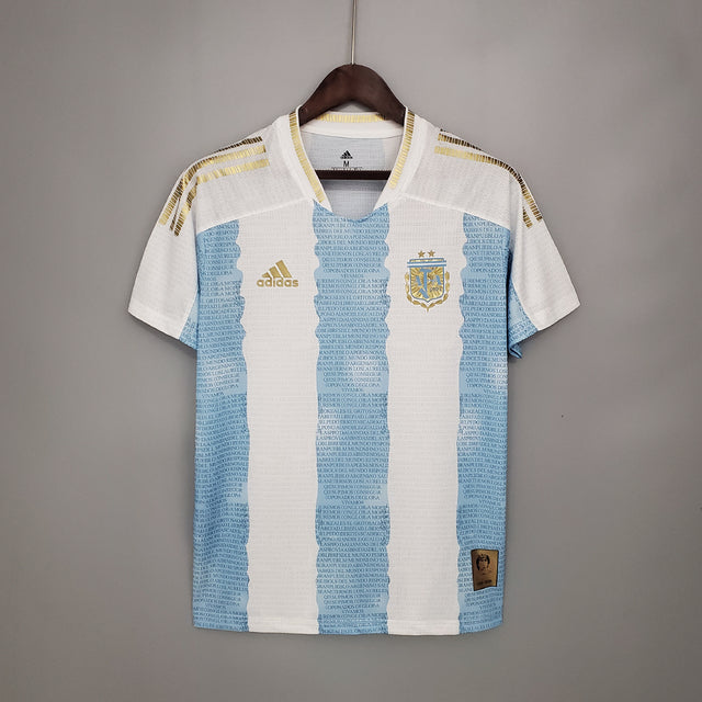 Camisola Seleção Argentina [Conceito Maradona] 21/22 - Azul e Branco