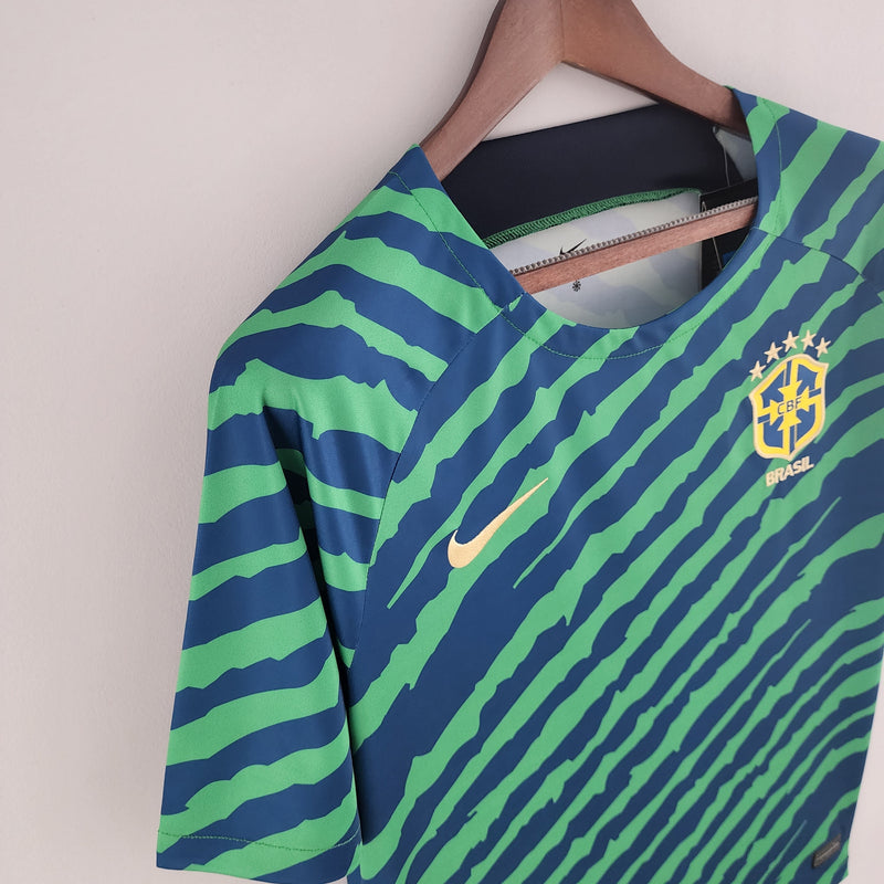 Maillot de l'équipe nationale du Brésil 2022 - Vert et bleu - Édition spéciale