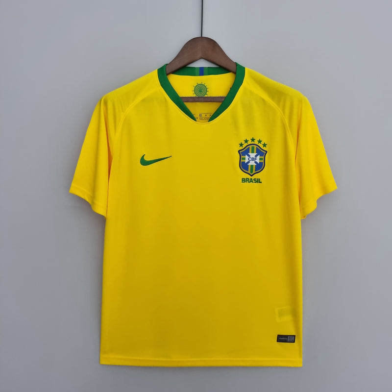 Camisola Seleção Brasileira Retrô 2008 Amarela -