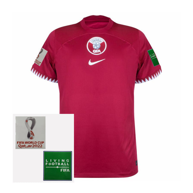 Maillot de l'équipe nationale du Qatar I 2022 [avec patch] - Vin