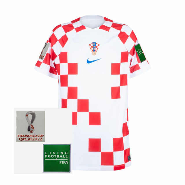 Maillot de l'équipe nationale de Croatie domicile 2022 [avec patch] - Chèque