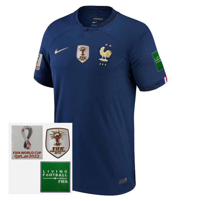 Camisola Seleção França I 2022 [Patch Campeão do Mundo] - Azul