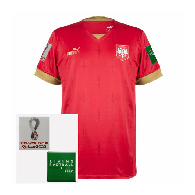 Maillot de l'équipe nationale de Serbie domicile 2022 [avec patch] - Rouge