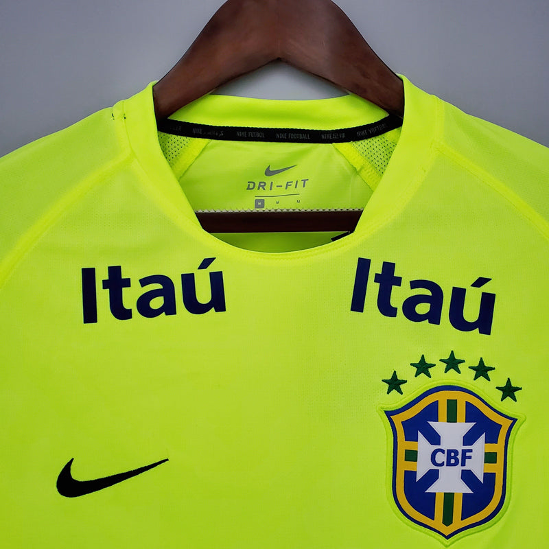Maillot d'entraînement de l'équipe nationale du Brésil - Vert Fluo