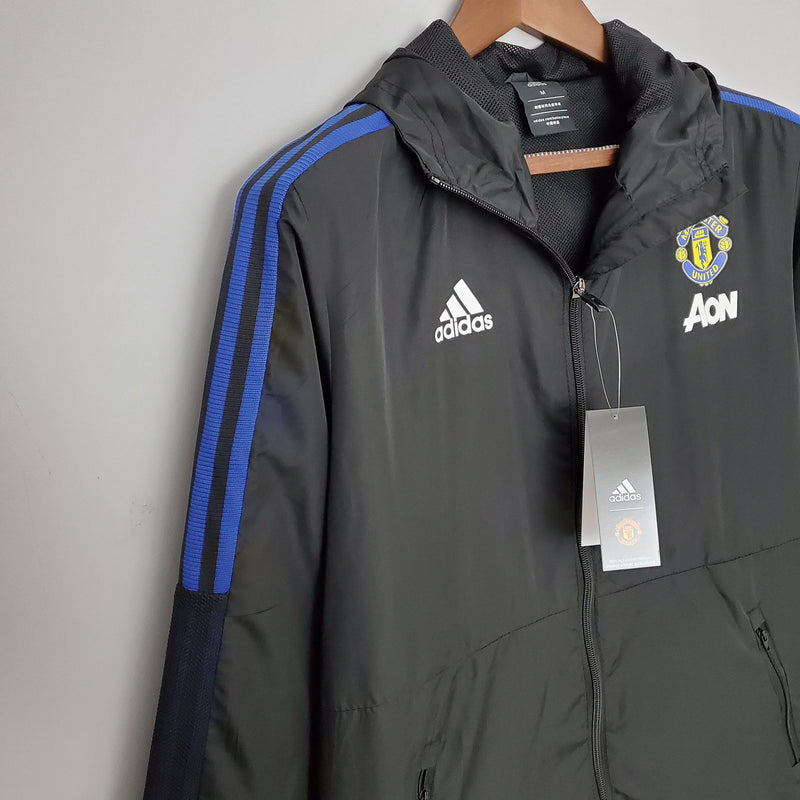 Manchester United 21/22 Windbreaker - Black and Blue