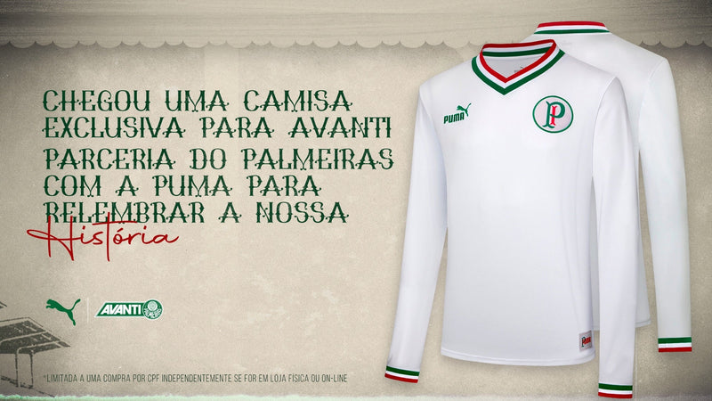 Palmeiras Avanti 2022 Long Sleeve Jersey - White