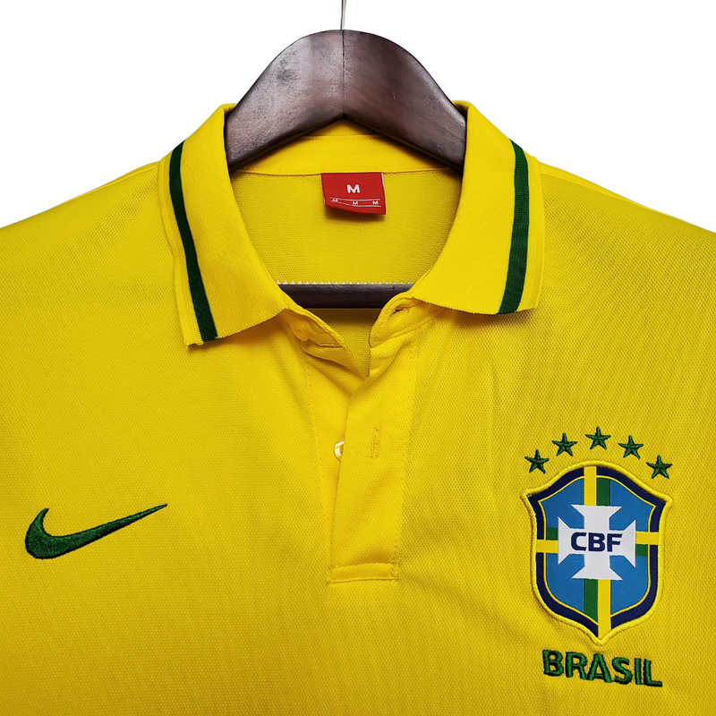 Camisola Polo Brasil Amarela - Masculina