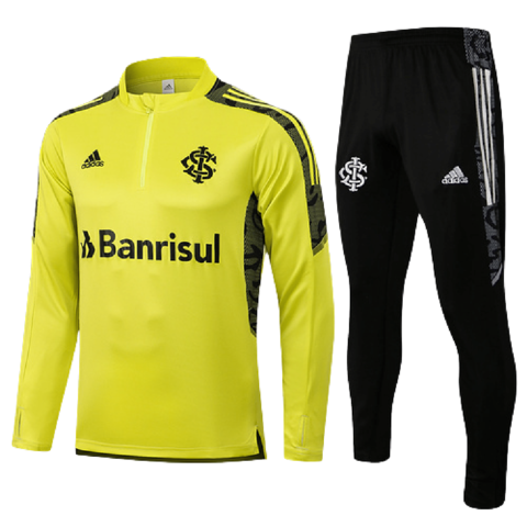 International Tracksuit 21/22 Fluorescent Green and Black With Zip