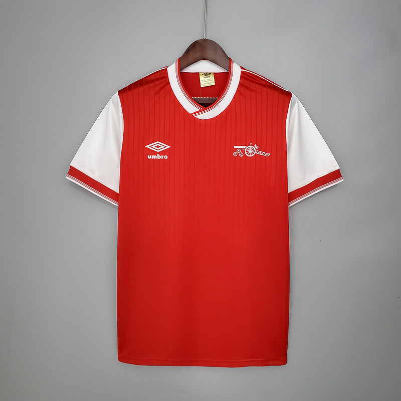 Camisola Arsenal Retrô 1983/1986 - Vermelha e Branca