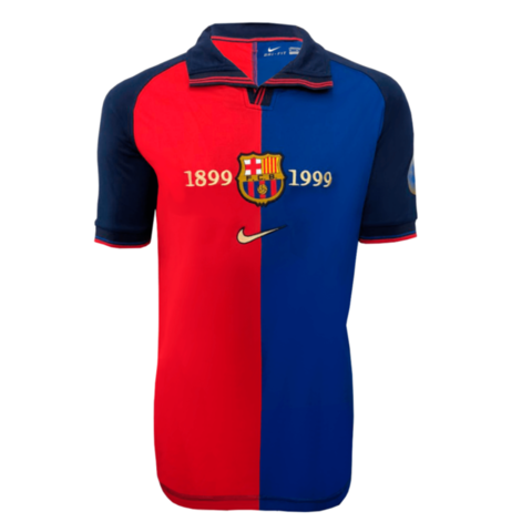 Barcelona 100 Years Retro 1999 Sweater - Blue and Green