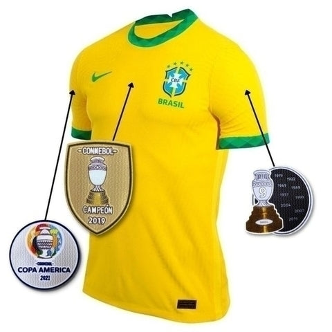 Maillot Champion de l'équipe nationale du Brésil Copa América 21/22 - Jaune