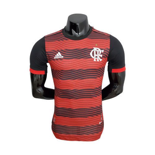Camisola Flamengo I 22/23 - Vermelha e Preta Masculino Jogador