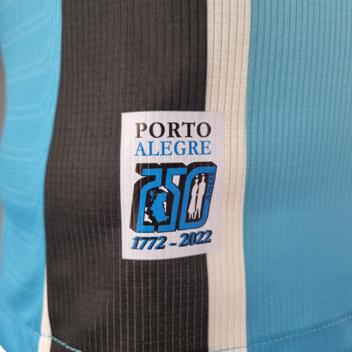 Camisola Grêmio I 22/23 - Preta, Branca e Azul Masculino Jogador