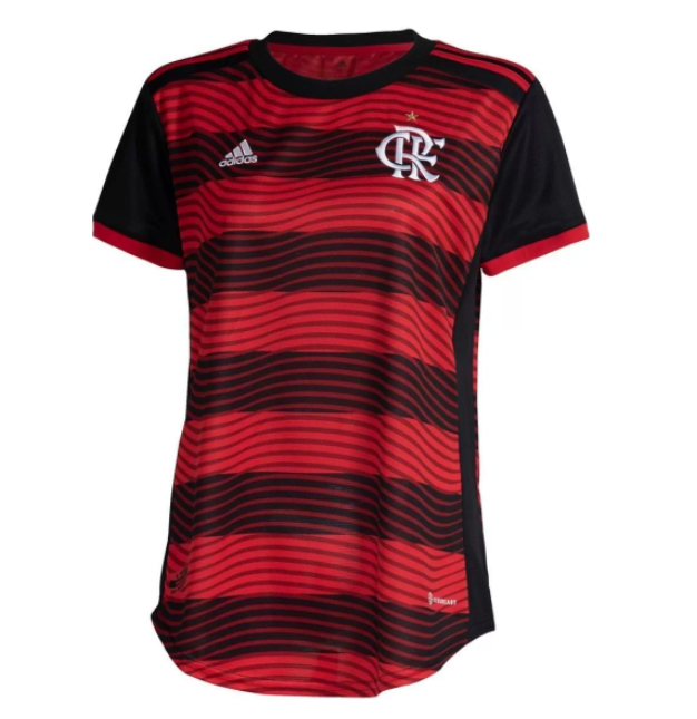 Camisola Feminina Flamengo I 22/23 - Rubro Negro