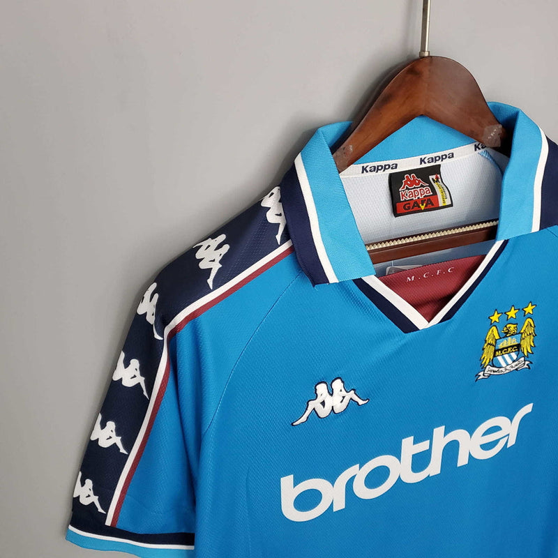 Camisola Manchester City Retrô 1997/1998 - Azul