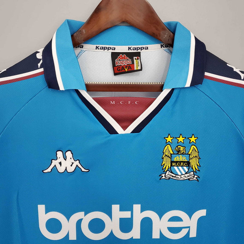 Camisola Manchester City Retrô 1997/1998 - Azul