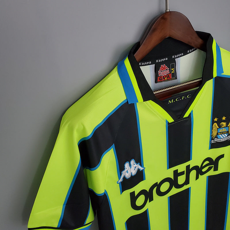 Camisola Manchester City Retrô 1998/1999  - Amarela e Preta