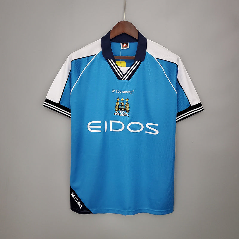 Camisola Manchester City Retrô 1999/2001 Azul