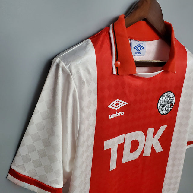 Camisola Ajax Retrô 1990/1992 - Vermelha e Branca