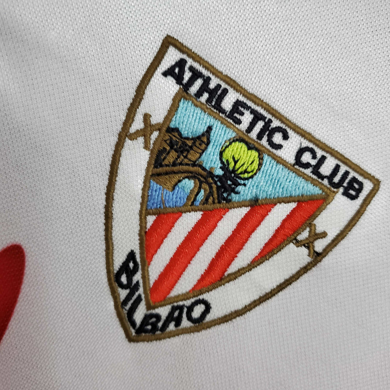 Camisola Athletic Bilbao Retrô 1997/1998 Vermelha e Branca -