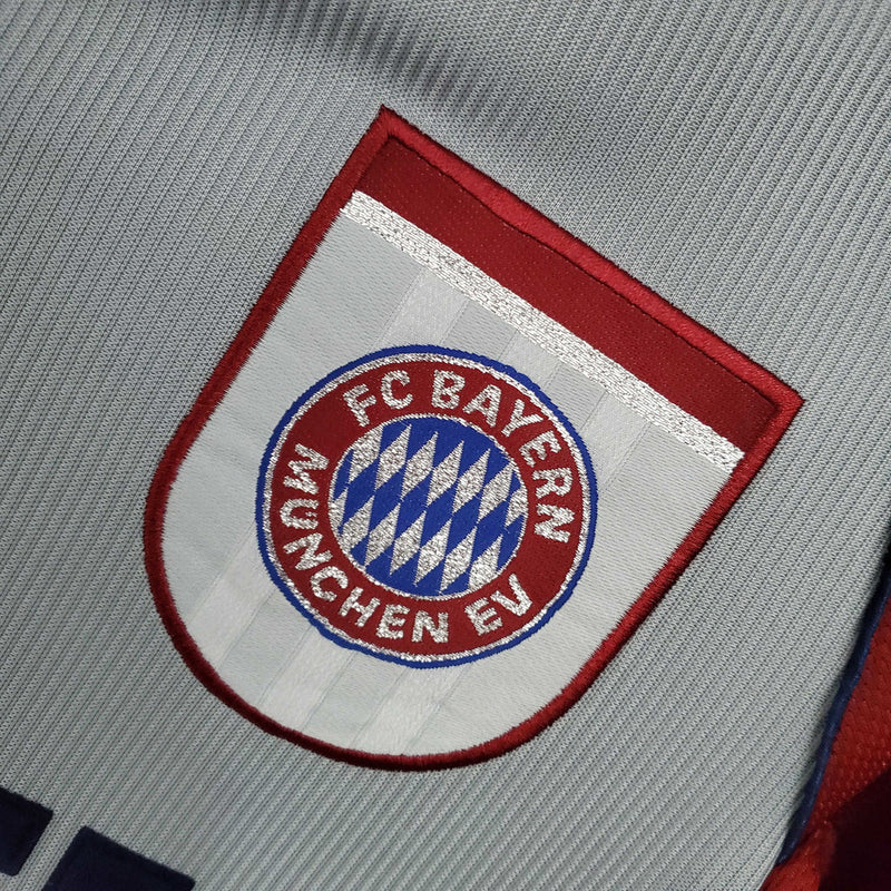 Camisola Bayern de Munique Retrô 1998/1999 -  Vermelha e Cinza
