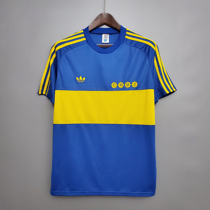 Maillot rétro Boca Juniors 1981 bleu et jaune -