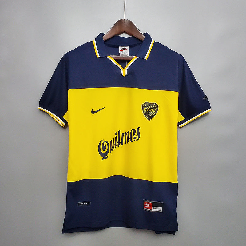 Boca Juniors Retro 1999 Blue and Yellow Jersey -