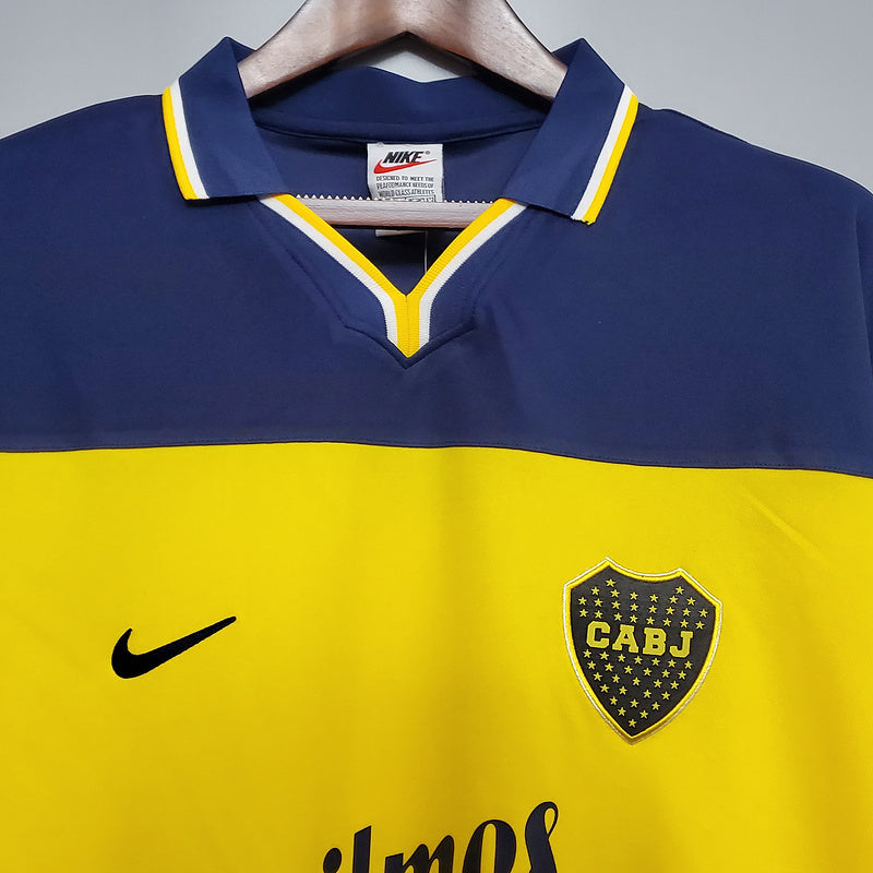 Camisola Boca Juniors Retrô 1999 Azul e Amarela -