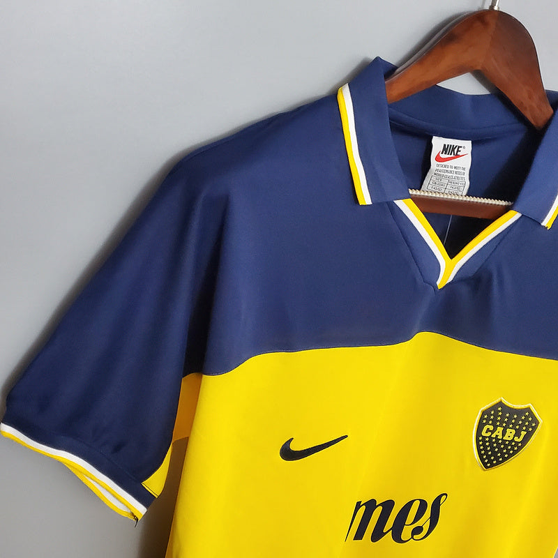 Camisola Boca Juniors Retrô 1999 Azul e Amarela -