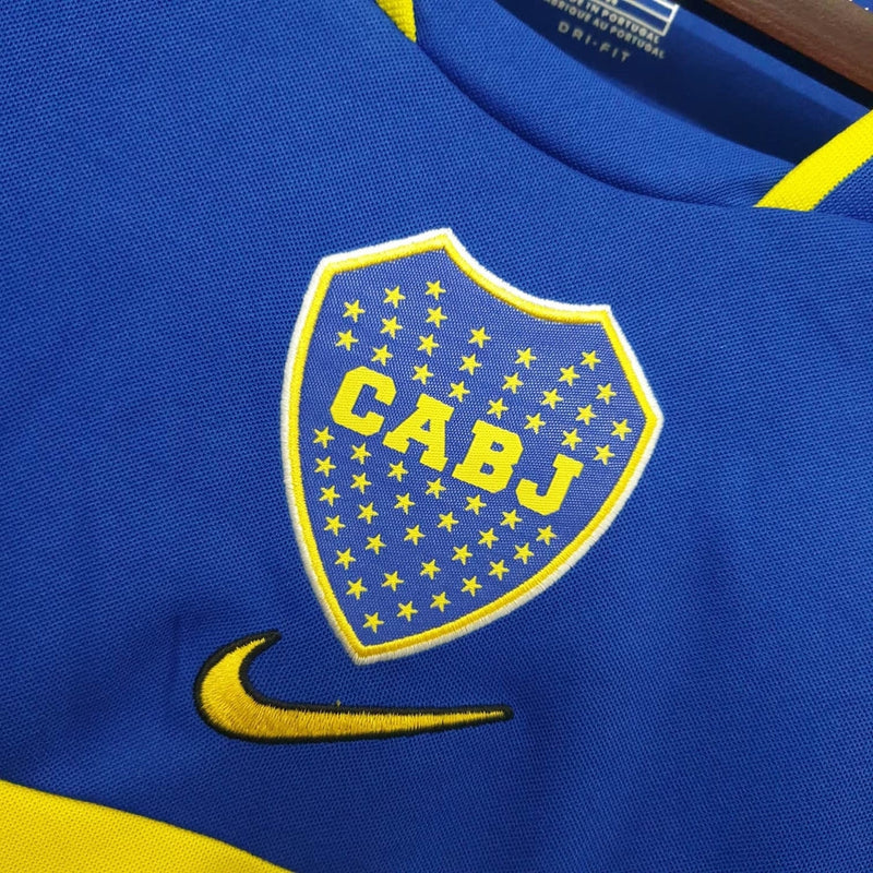 Camisola Boca Juniors Retrô 2001 Azul e Amarela -