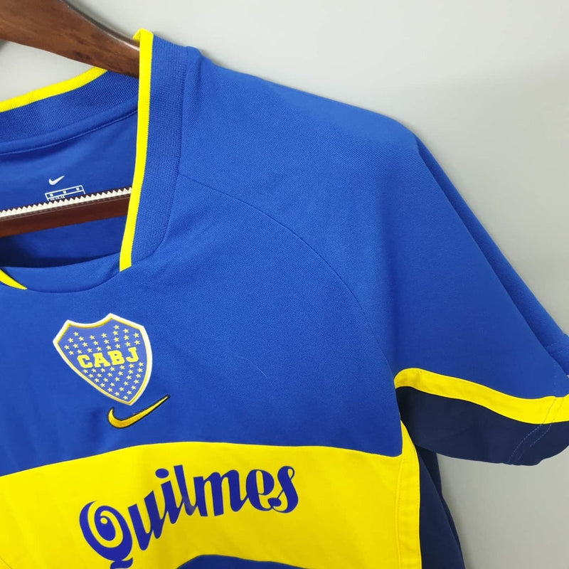 Maillot Boca Juniors Retro 2001 bleu et jaune -