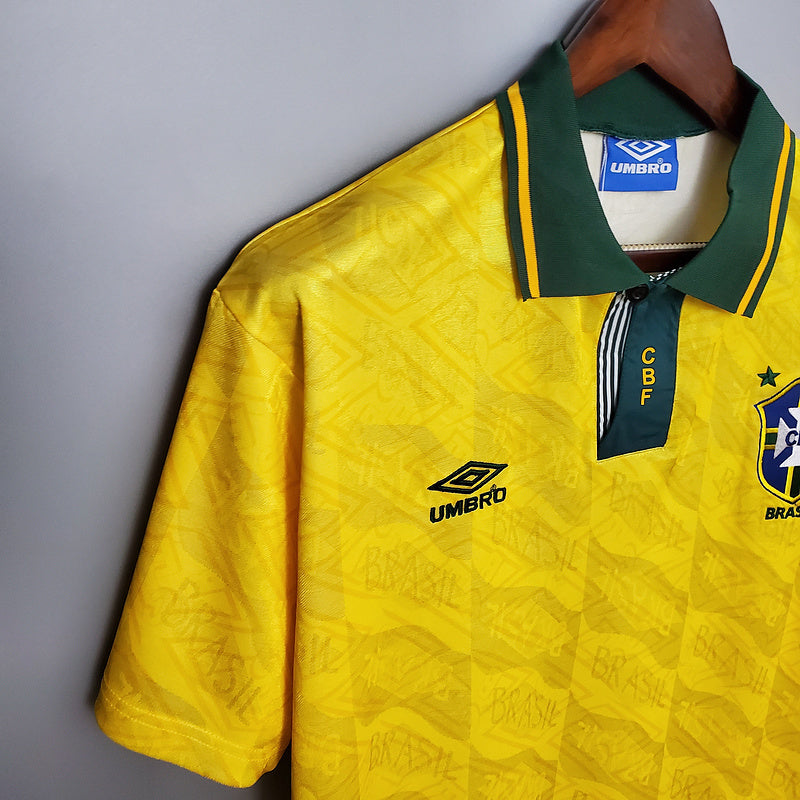 Maillot jaune rétro de l'équipe nationale brésilienne 1991/1993 -