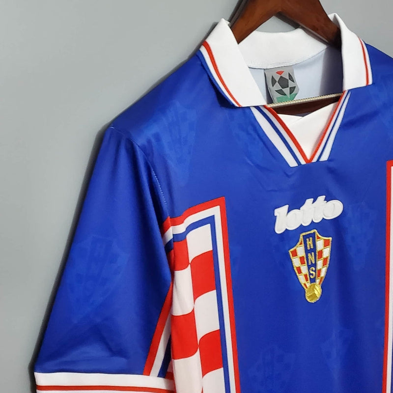 Croatia Retro 1998 Blue, Red and White Sweater - Lotto
