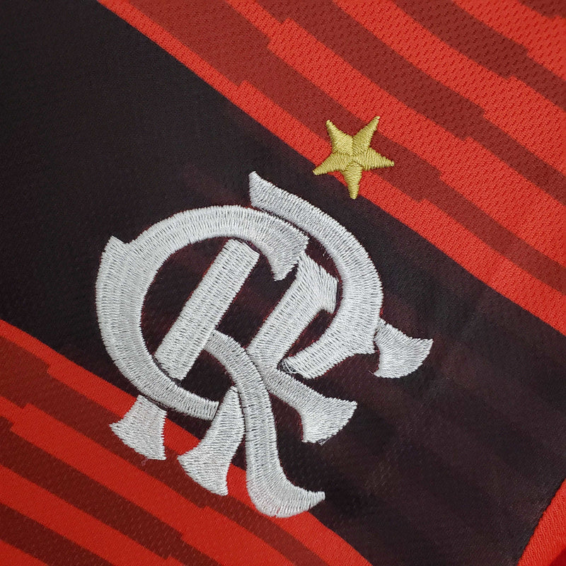 Camisola Flamengo Retrô 2018/2019 Vermelha e Preta -