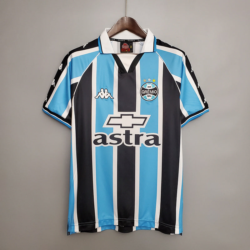 Maillot Grêmio Retrô 2000 Bleu et Noir -