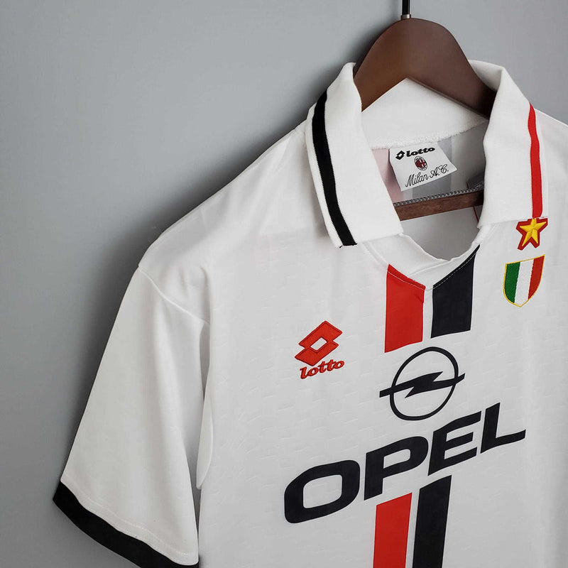 AC Milan Retro 1995/1997 White Jersey - Lotto
