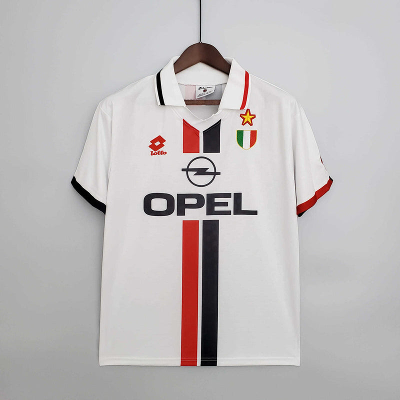 AC Milan Retro 1995/1997 White Jersey - Lotto