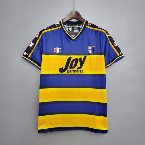 Parma Retro 2001/2002 Blue and Yellow Jersey - Champion