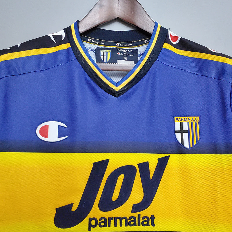Parma Retro 2001/2002 Blue and Yellow Jersey - Champion