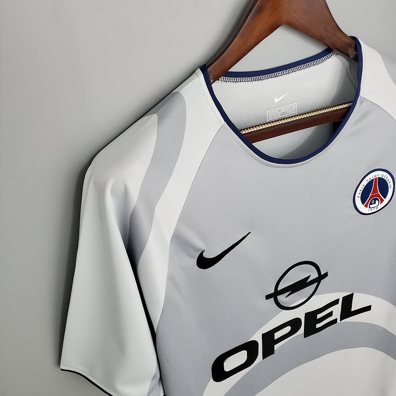 Maillot PSG Rétro 2001/2002 - Blanc et Gris