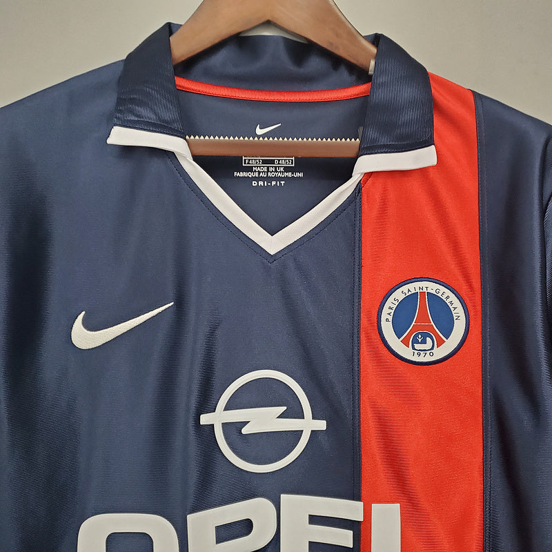 Camisola PSG Retrô 2001/2002 -  Azul e Vermelha
