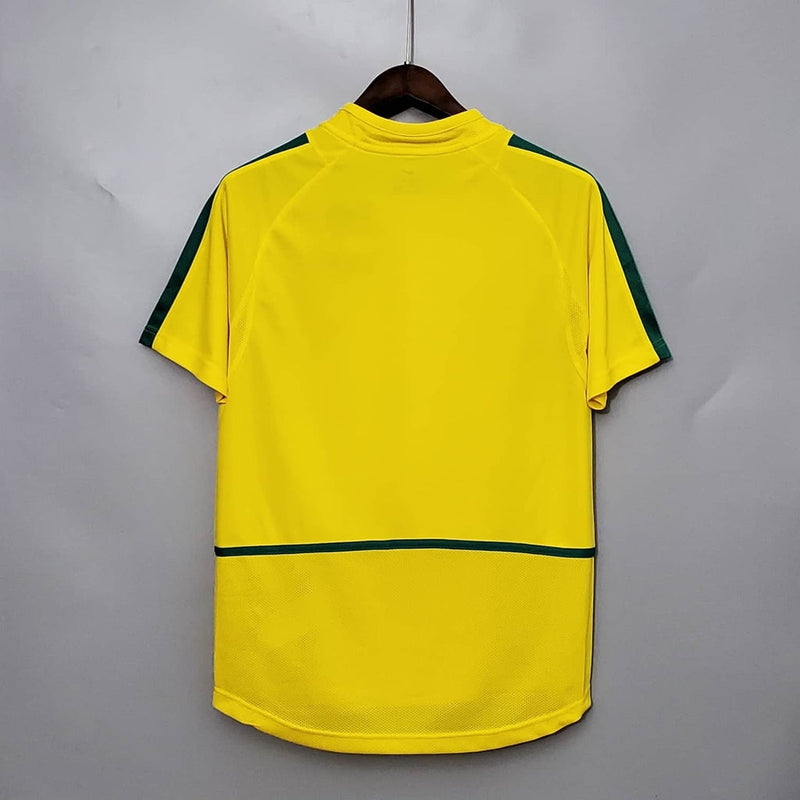 Camisola Seleção Brasileira Retrô 2002 Amarela -