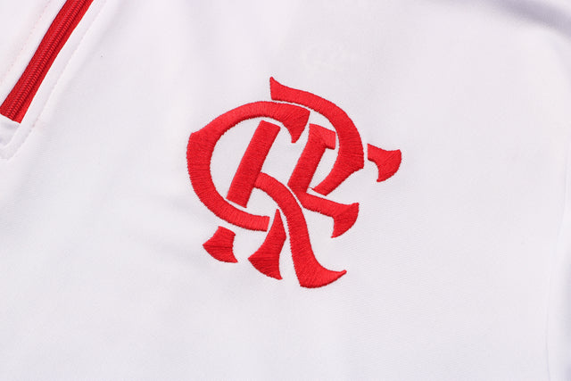 Flamengo 21/22 Survêtement Blanc Avec Fermeture Éclair