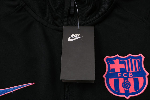 Barcelona 21/22 Tracksuit Black and Purple With Zip
